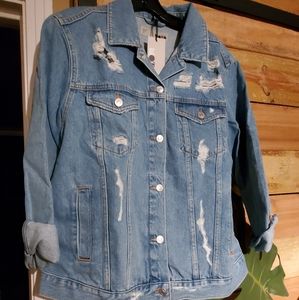 Topshop Graffiti Denim Jacket